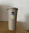 750Ml Black Cat Mars  Tumbler With Straw Lid - JH102