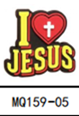 Shoe Charm I love Jesus MQ159-05