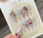 Long Waterdrop Light Purple Charm / 809