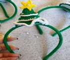 Green Christmast Tree Hairband HB032