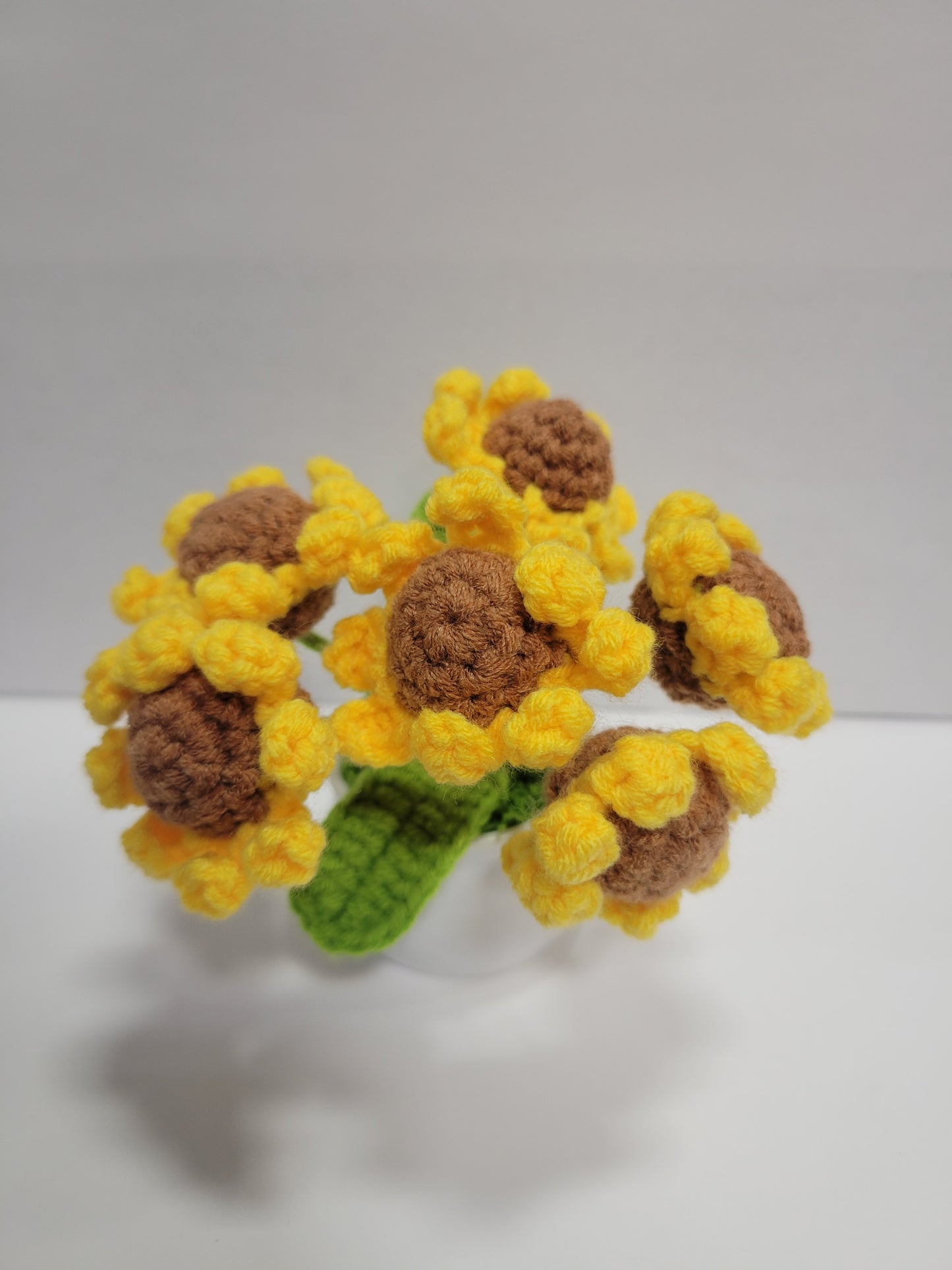 Crochet Sunflowers Pot