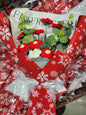 Red and White Crochet Flower Bouquet 1
