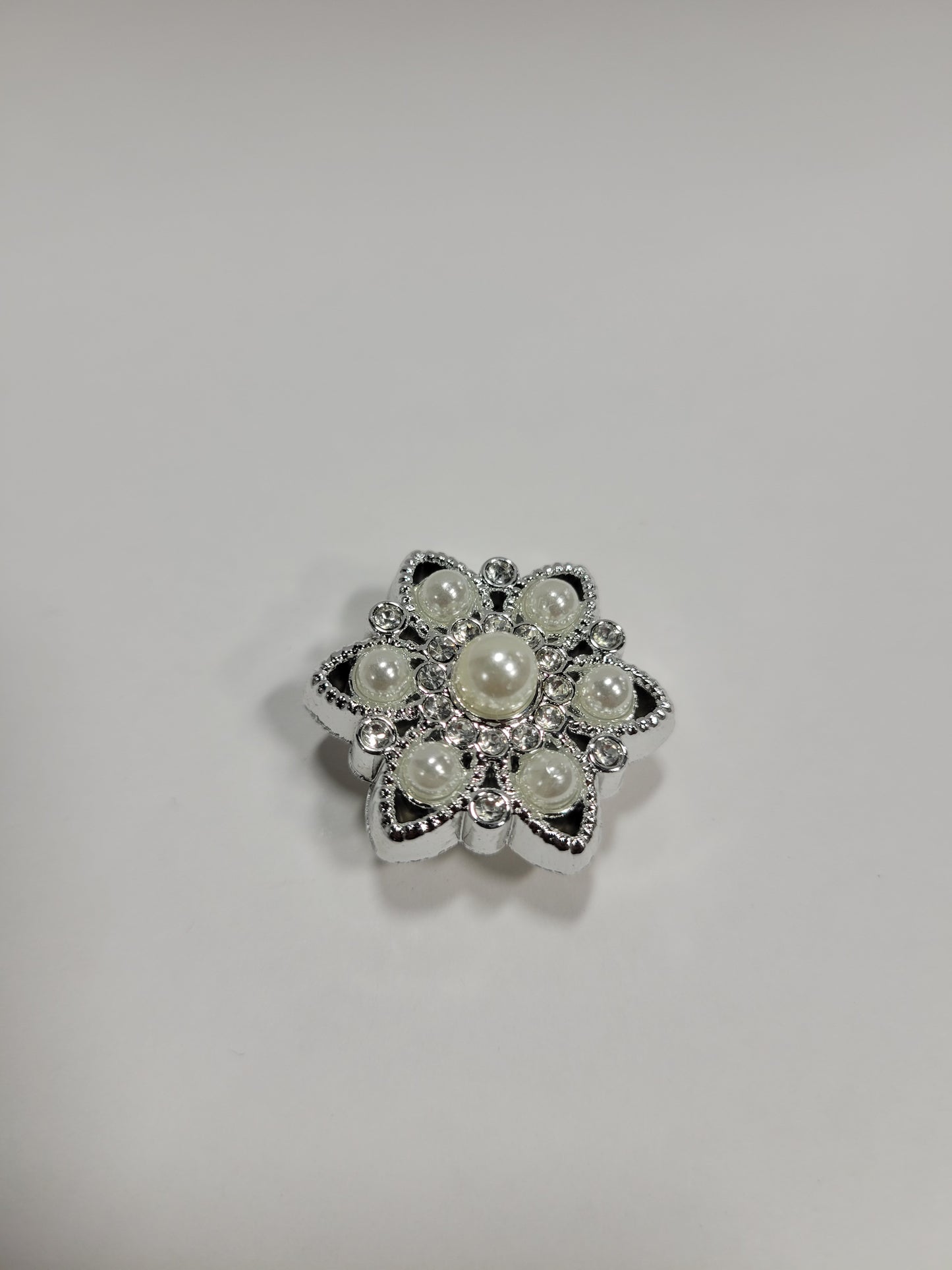 Pearl Flower Rhinestone Charm