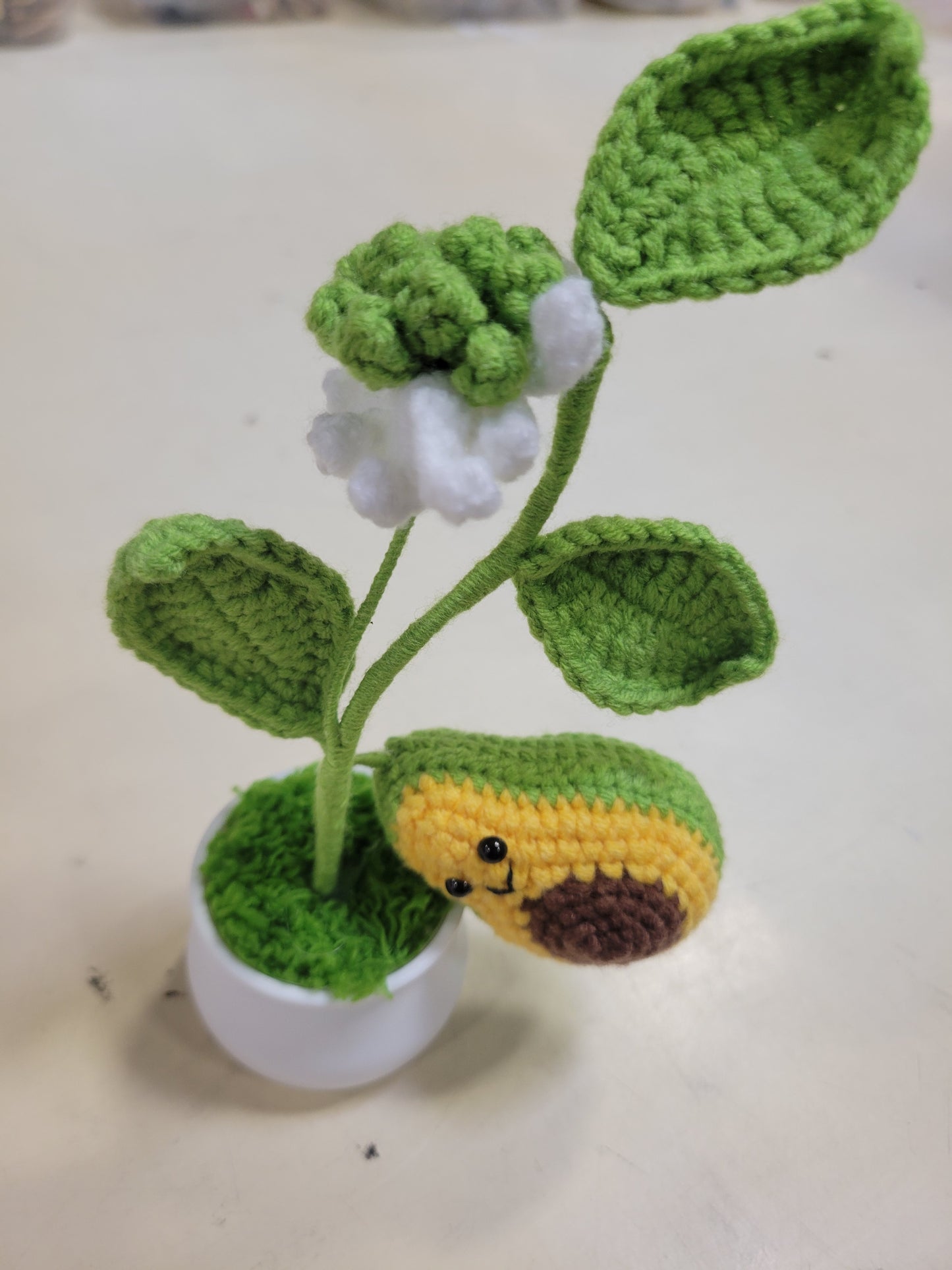 Crochet Avocado Pot