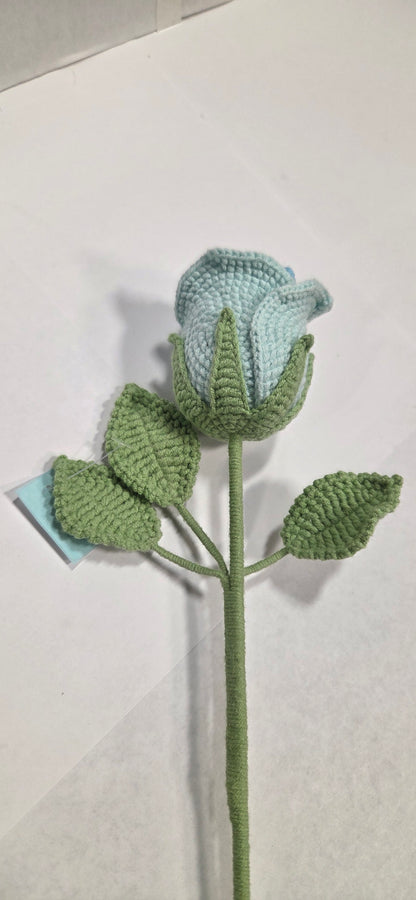 Crochet Ombre Blue Rose