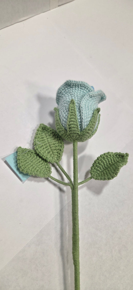 Crochet Ombre Blue Rose