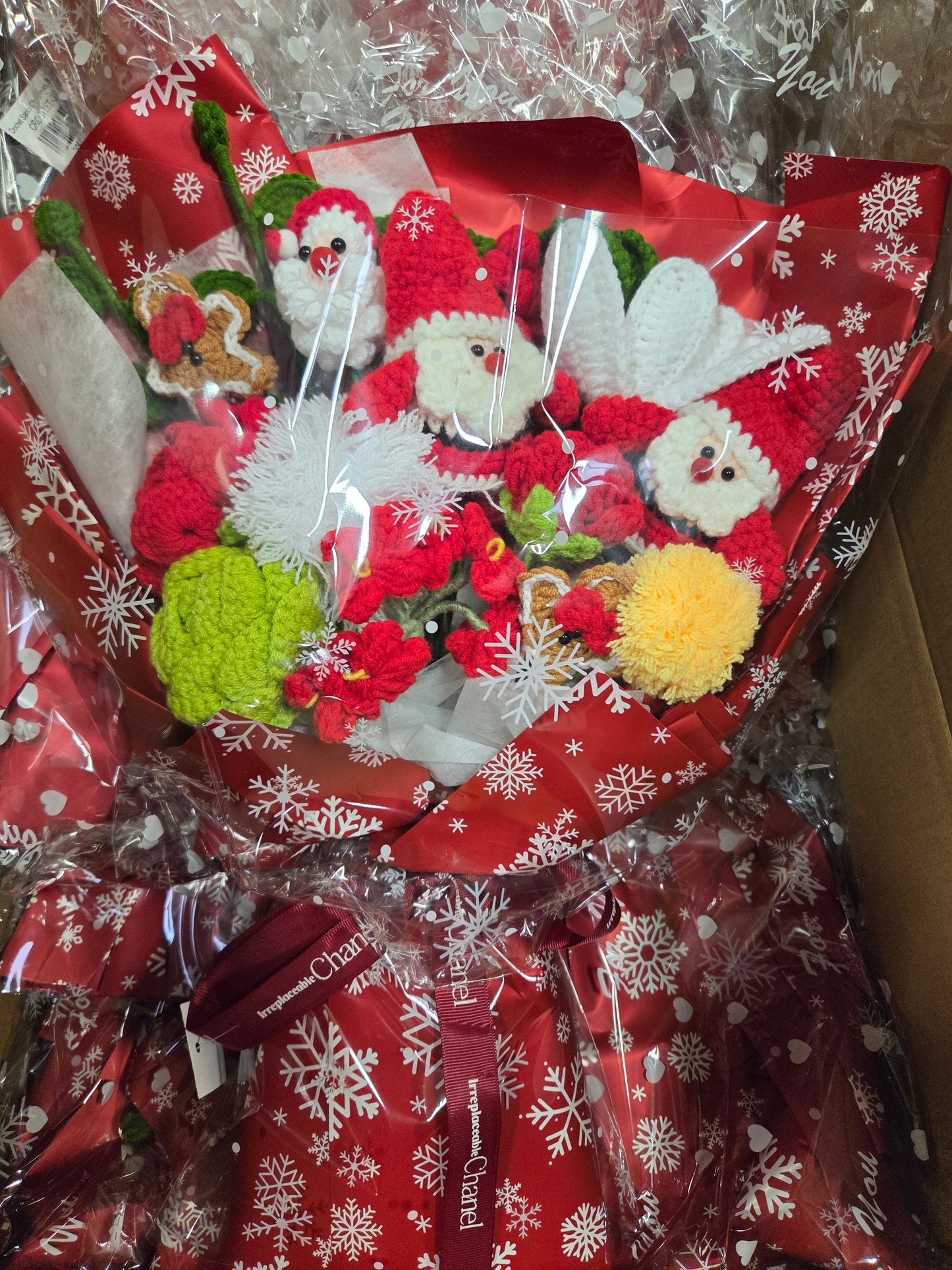Crochet Santa Christmas Bouquet