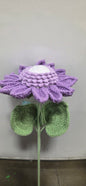 Purple Crochet Sunflower
