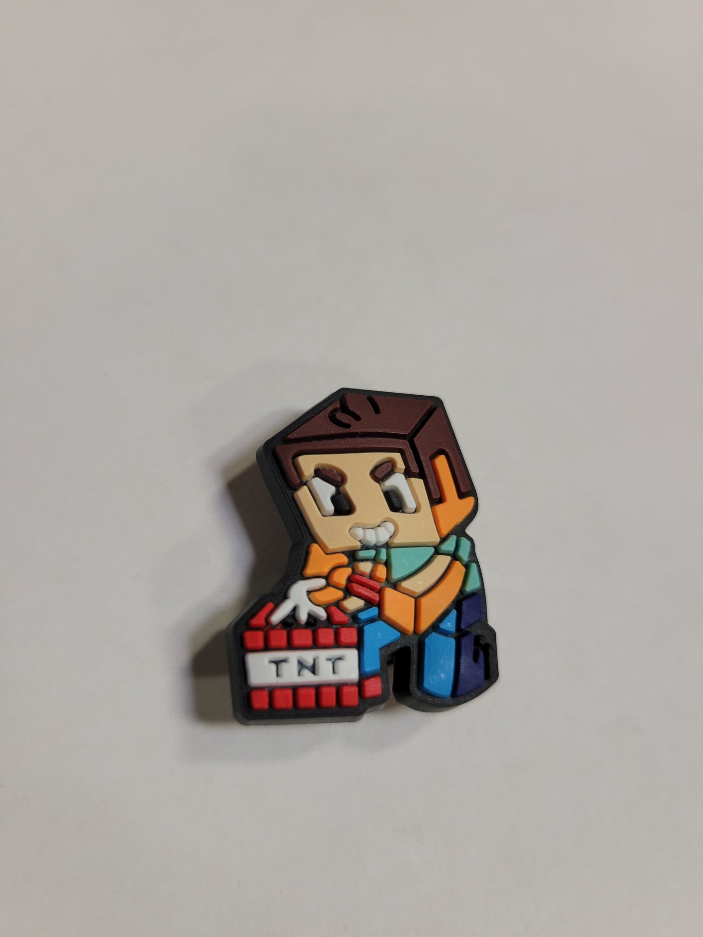 Minecraft Steve playing with TNT Charm (Minecraft)