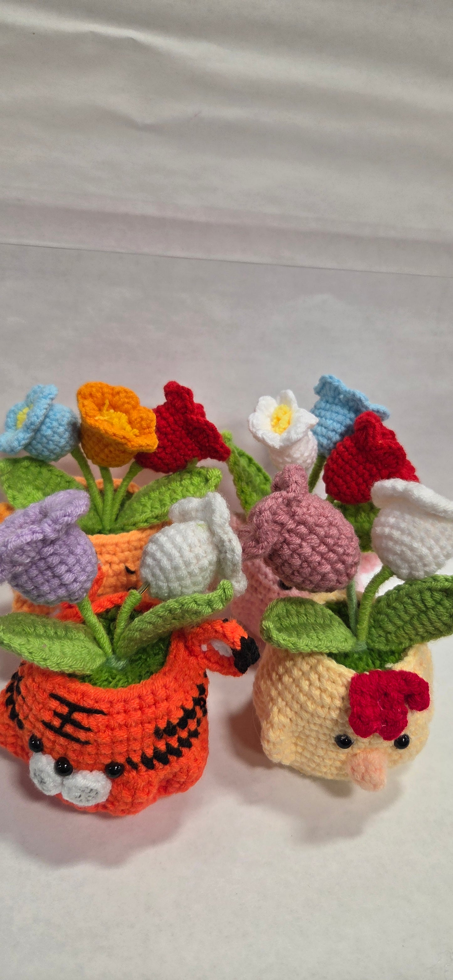 Crochet Animal Mix Flower Pots