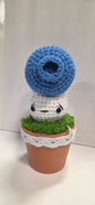Crochet Grumpy Mushroom Flower Pots