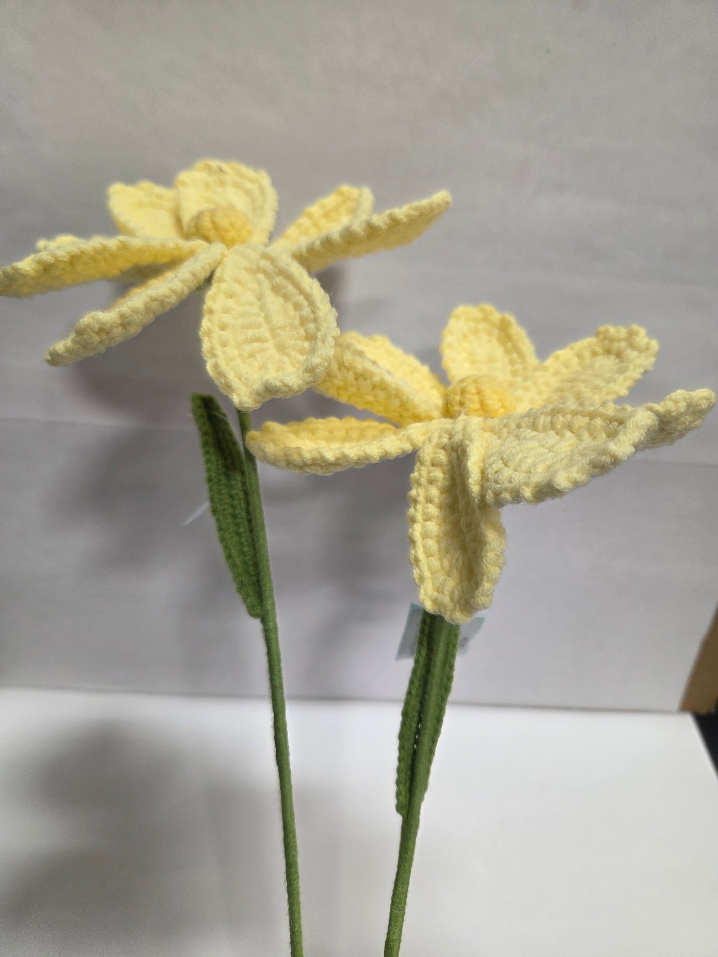 Cream Crochet Lily Flower