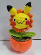 Pikachu Crochet Flower Pot orange