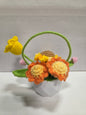Crochet Flower Pot Yellow