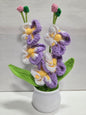 Crochet Purple Orchid Pot