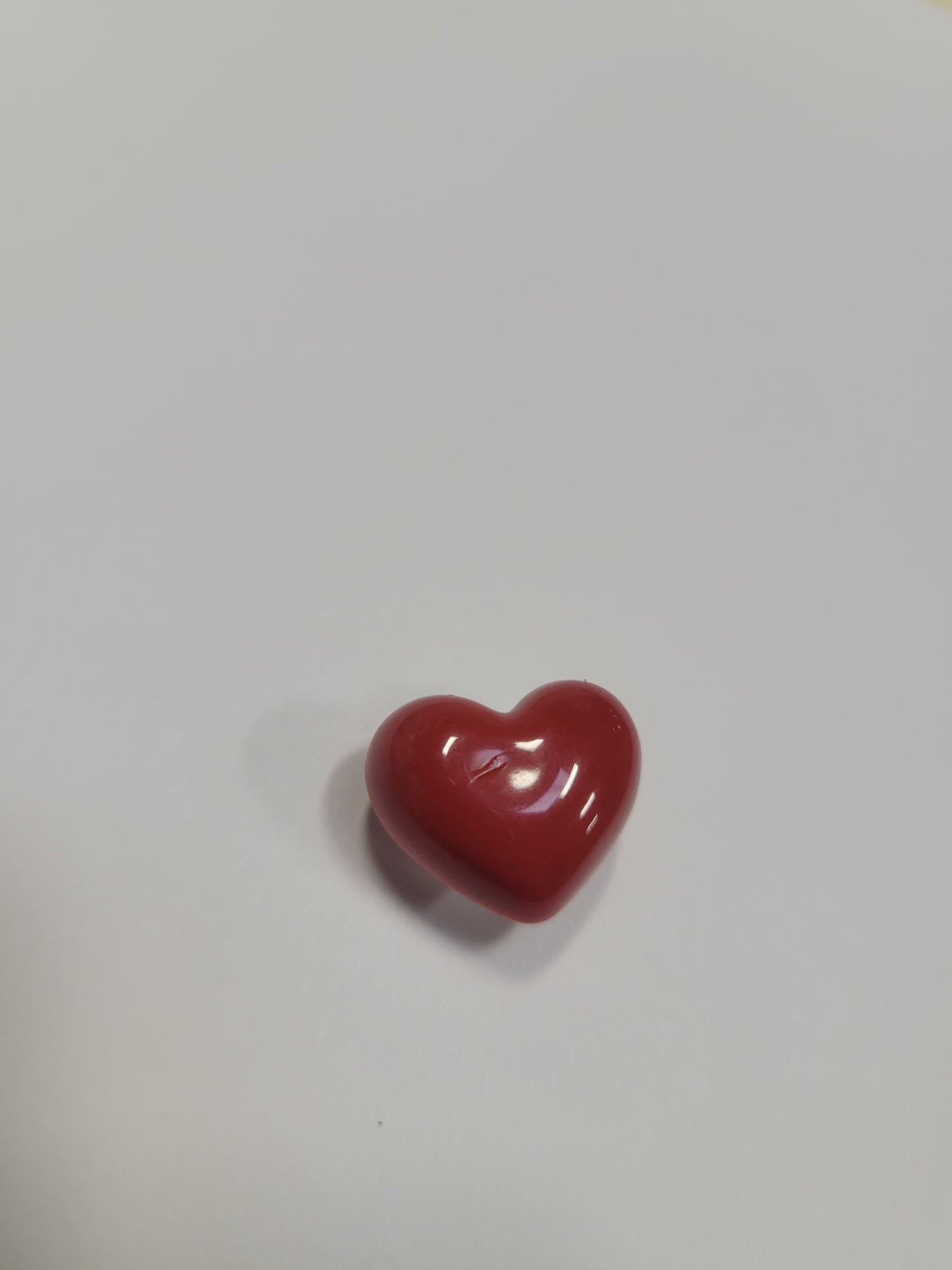 Dark Red Heart Shaped Charm
