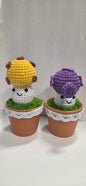 Crochet Happy Mushroom Flower Pots