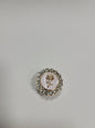Gold Rose Rhinestone Charm