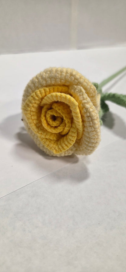 Crochet Yellow Rose
