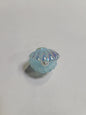 Aqua Blue Seashell with Pearl Charm
