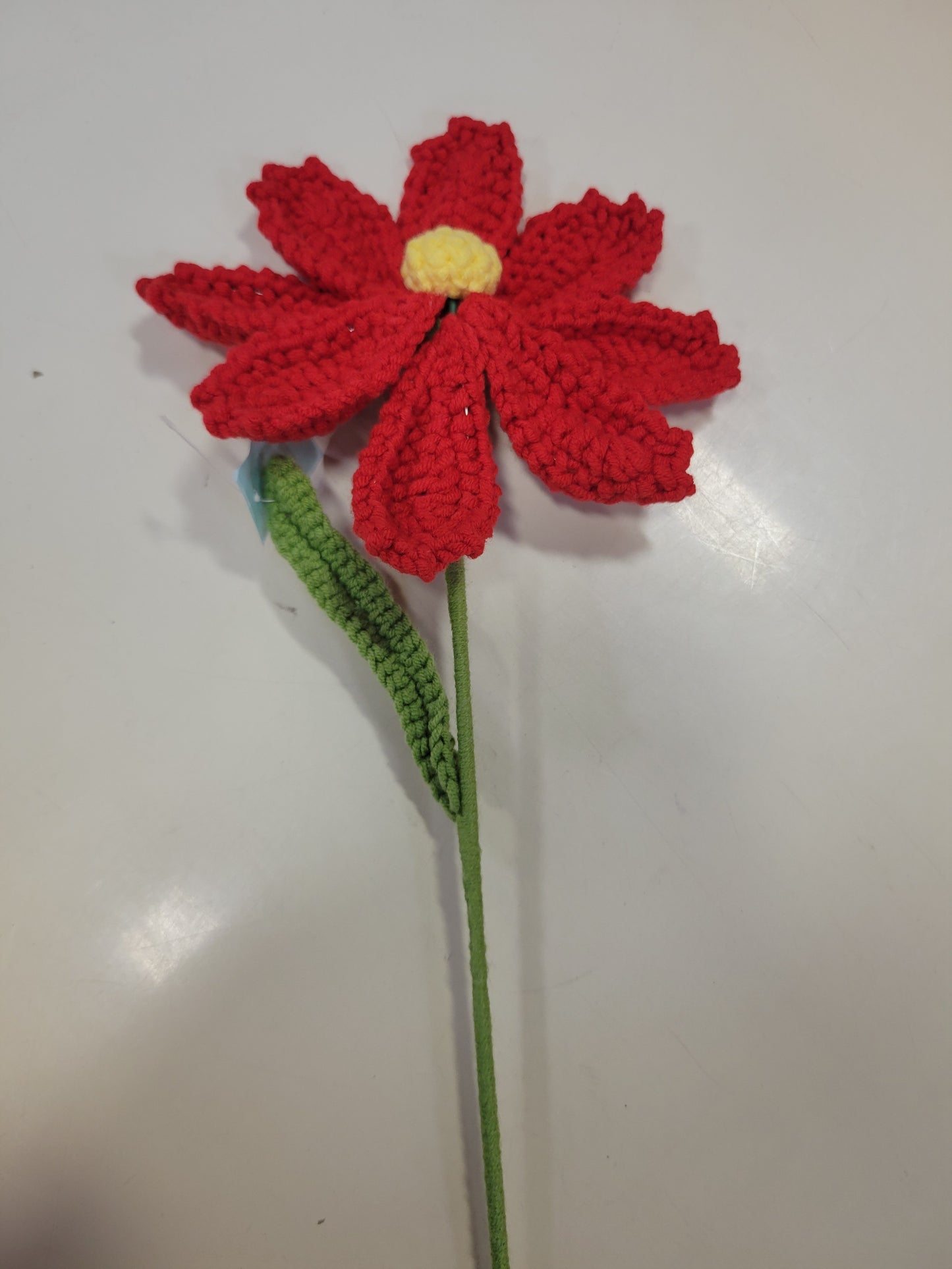 Red Crochet Lily Flower