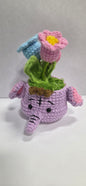 Crochet Elephant Flower Pots with Flowers