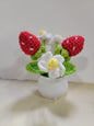 Multiple Sunflower Pots with Strawberry, White, Red