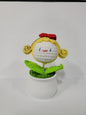YELLOW HAIR CROCHET FLOWER POT