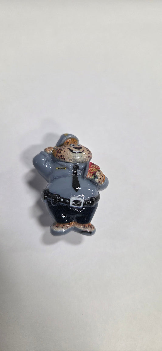 Cheetah Police Officer with Donut