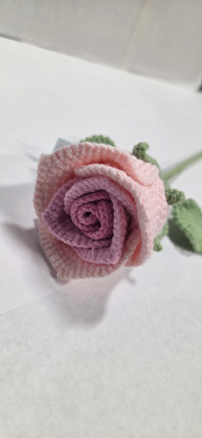 Crochet Pink Rose