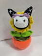 Hello Kitty Black Crochet Flower Pot