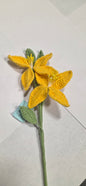Crochet Yellow Lily Spray