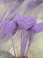 Purple Heart Crochet Flower