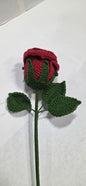 Crochet Dark Red Rose