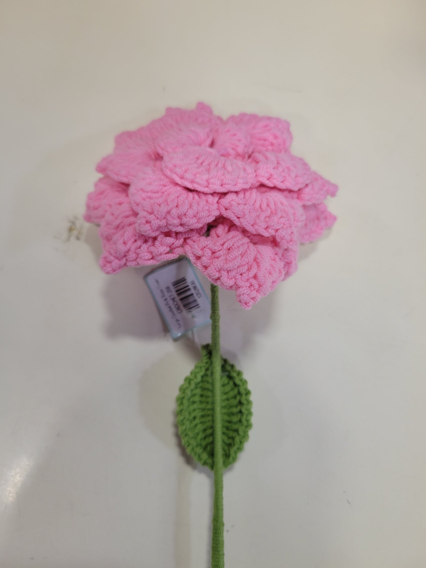 Large Crochet Pink Rose Flower