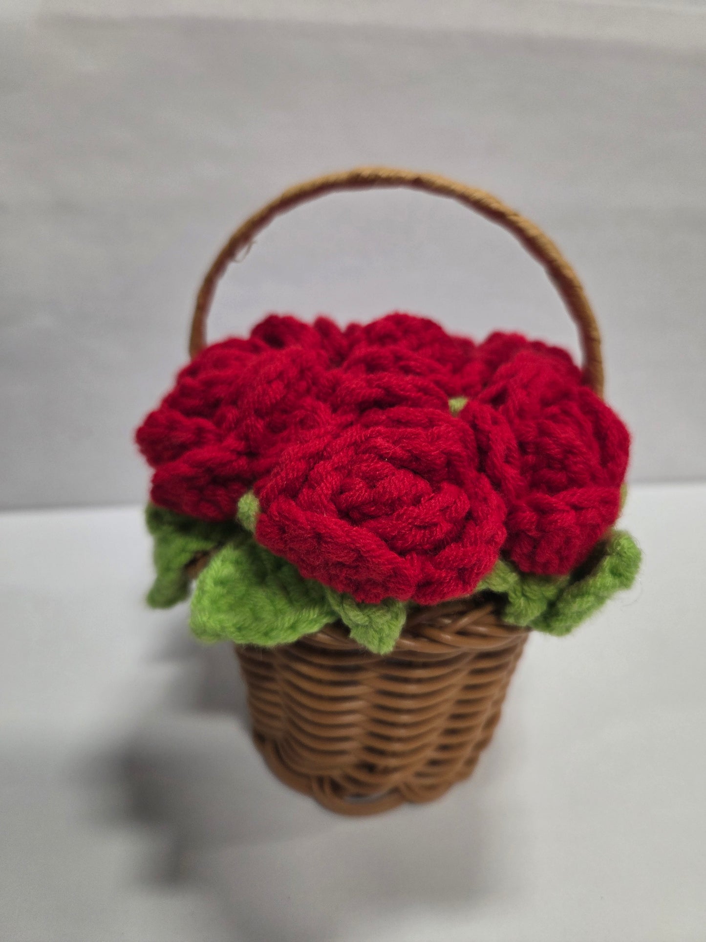 Crochet Rose Basket